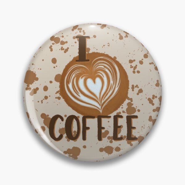 Item preview, I Love Coffee - latte heart art (splattered) designed and sold by TSPWVDesigns.