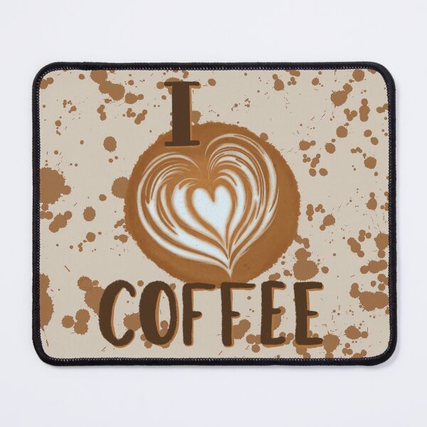 Item preview, I Love Coffee - latte heart art (splattered) designed and sold by TSPWVDesigns.