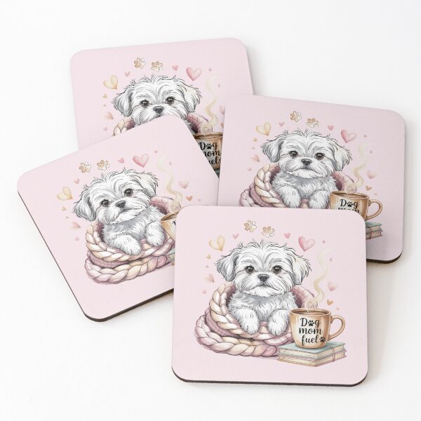Item preview, Dog Mom Fuel Maltese Dogs Coffee Cozy Book Lover Cute Dog Mom Gift designed and sold by tamdevo1.