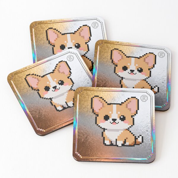Item preview, A cute pixelated corgi on transparent background designed and sold by Creative88Art.