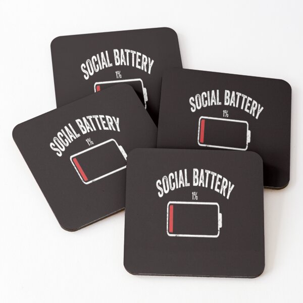 Item preview, Social Battery 1% Low Energy Funny Introvert Graphic designed and sold by ZChrome.