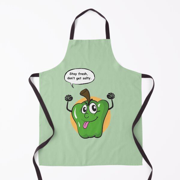 Item preview, Stay Fresh Don’t Get Salty Bell Pepper Sticker | Funny Kawaii Pepper Cartoon Design designed and sold by RositaArtStudio.