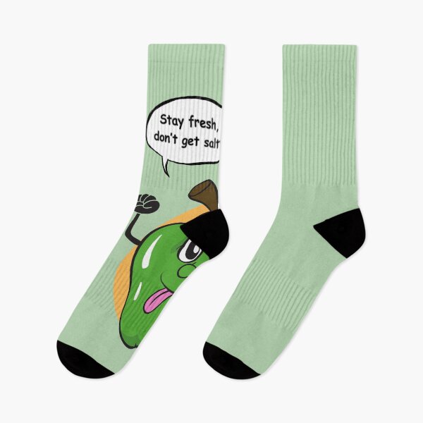 Item preview, Stay Fresh Don’t Get Salty Bell Pepper Sticker | Funny Kawaii Pepper Cartoon Design designed and sold by RositaArtStudio.