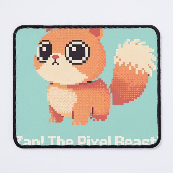 Item preview, A cute pixelated cartoon squirrel on transparent background designed and sold by Creative88Art.