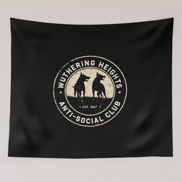 Item preview, Wuthering Heights Anti-Social Club Est 1847 Gothic Dogs designed and sold by Fenay Designs.