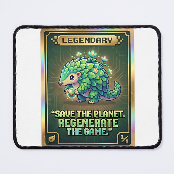 Item preview, A legendary pangolin card on transparent background designed and sold by Creative88Art.