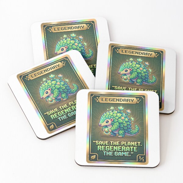 Item preview, A legendary pangolin card on transparent background designed and sold by Creative88Art.