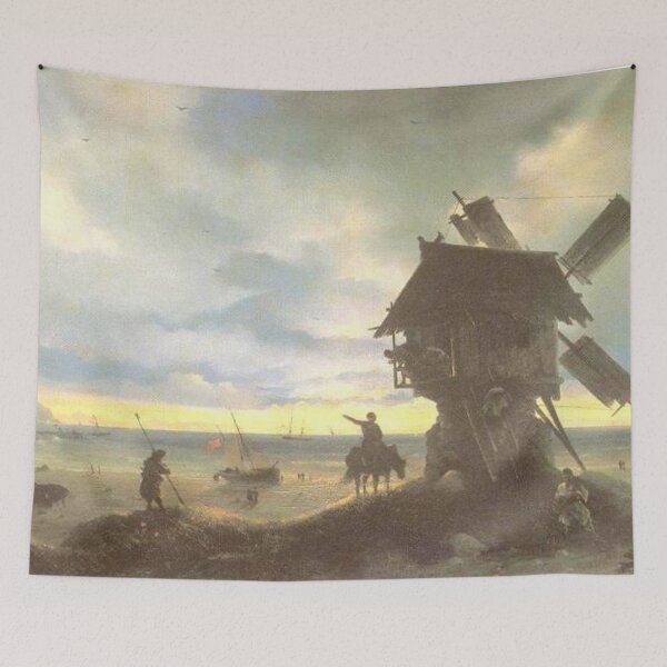 Item preview, Windmill on the Sea Coast designed and sold by SharonTheFirst.