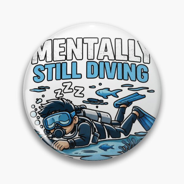 Item preview, Mentally Still Diving – Funny Scuba Diver Relaxed Ocean Shirt designed and sold by Brinevex Co..