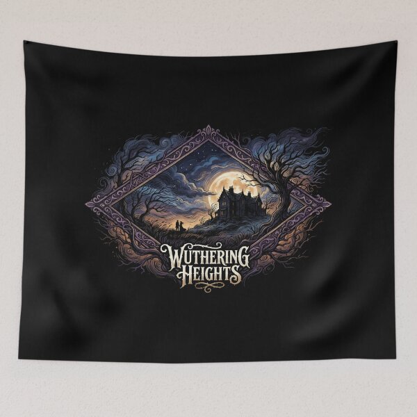 Item preview, Wuthering Heights Gothic Manor Emily Bronte Romance Art designed and sold by Fenay Designs.
