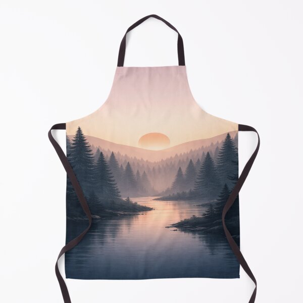 Item preview, Silent Forest River at Sunrise designed and sold by ArtoryNest.