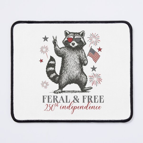 Item preview, Feral And Free 250th Independence Summer Raccoon 4th Of July Fireworks designed and sold by phoebelevine.