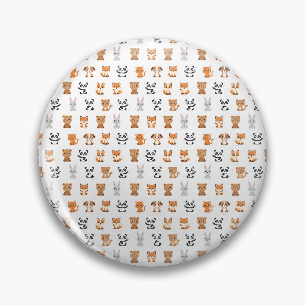 Item preview, Cute Kawaii Animal Friends Seamless Pattern designed and sold by Snout & Shout..