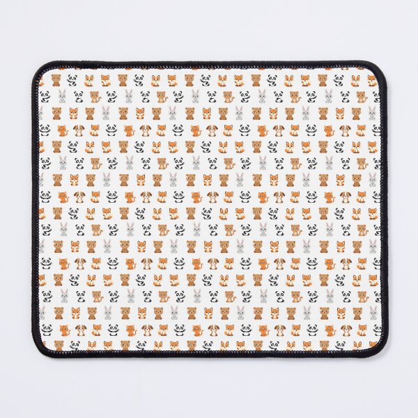Item preview, Cute Kawaii Animal Friends Seamless Pattern designed and sold by Snout & Shout..