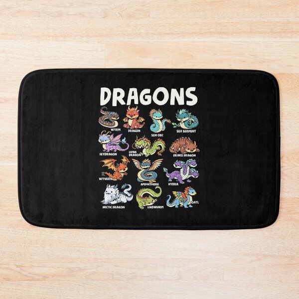 Item preview, Kawaii Cute Dragon Types Chart Mythical Creatures Hydra Lover designed and sold by phoebelevine.