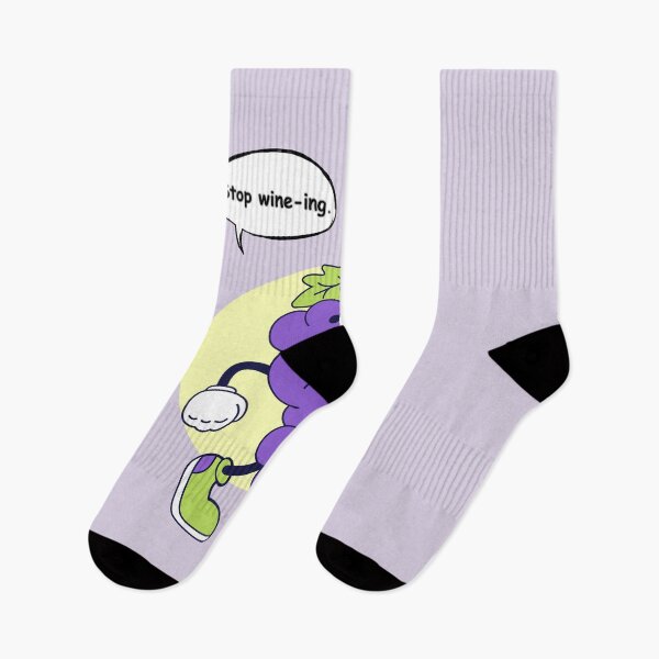Item preview, Stop Wine-ing Funny Grape Sticker | Cute Kawaii Grapes Cartoon Pun Design designed and sold by RositaArtStudio.