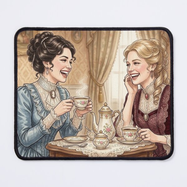 Item preview, Vintage Tea Party Elegant Victorian Friends Laughing designed and sold by MAGICKEY2024.