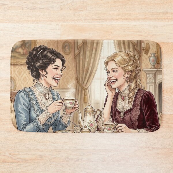 Item preview, Vintage Tea Party Elegant Victorian Friends Laughing designed and sold by MAGICKEY2024.