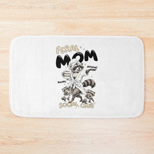 Item preview, Feral Mom Social Club Feral Raccoon Mom Mode Raising Hellions designed and sold by phoebelevine.