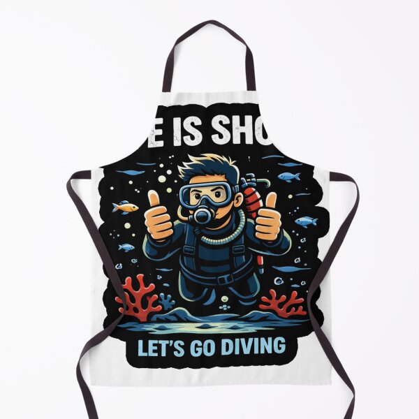 Item preview, Life Is Short – Let’s Go Diving Scuba Diver Adventure Shirt designed and sold by Brinevex Co..