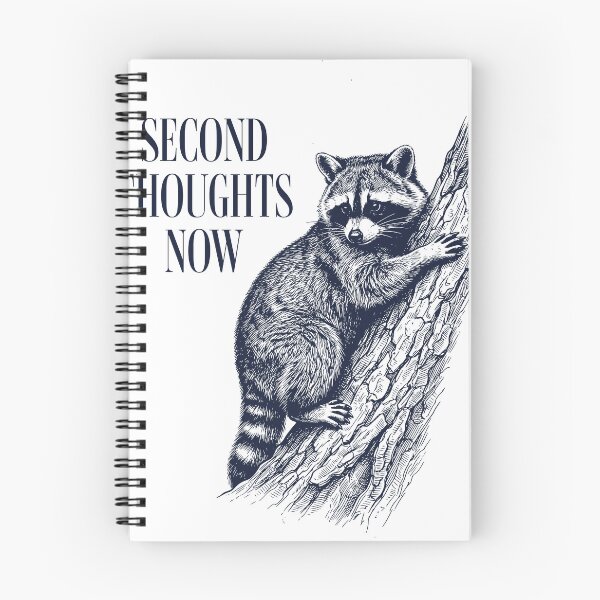 Item preview, Second Thoughts Now Raccoon, Overthinking Mood, Hesitation Moment, Avoiding Decisions, Vintage Animal Illustration designed and sold by TeeVerse27.