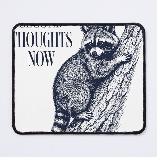 Item preview, Second Thoughts Now Raccoon, Overthinking Mood, Hesitation Moment, Avoiding Decisions, Vintage Animal Illustration designed and sold by TeeVerse27.