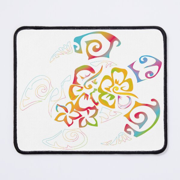 Item preview, Vibrant Hawaiian Tribal Sea Turtle – Colorful Polynesian Hibiscus Art Design designed and sold by SurfaceLab.