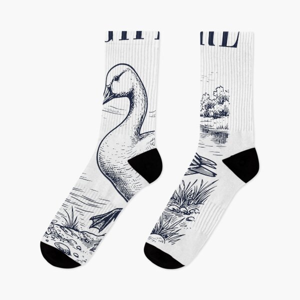 Item preview, Right Here Is Enough Goose, Calm Nature Mood, Peaceful Minimal Quote, Slow Living Aesthetic, Vintage Bird Illustration designed and sold by TeeVerse27.