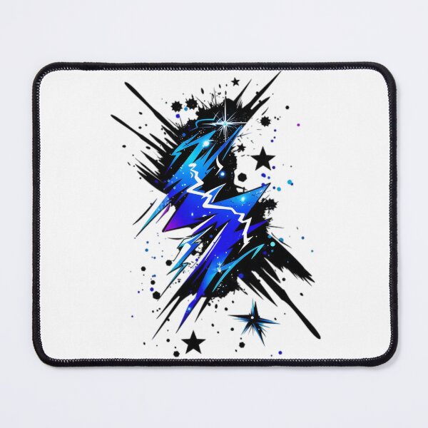 Item preview, Electric Cosmic Lightning Burst – Abstract Blue Energy Star Graffiti Design designed and sold by Dyan4.