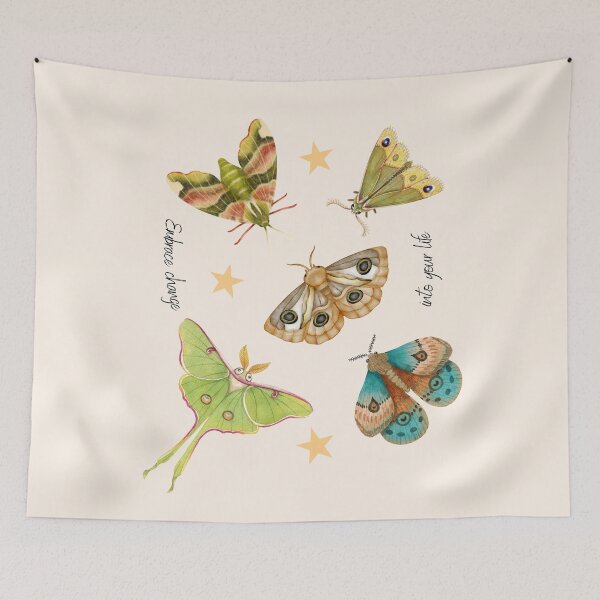 Item preview, Moth Butterfly, Artsy Goth, Trendy Bug, Insect Goblincore, Cottagecore  Moth, aesthetic moth  designed and sold by MakitoDesign.