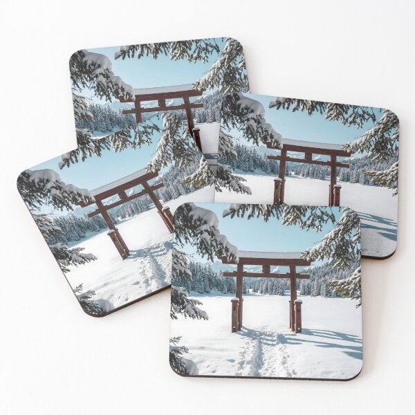Item preview, Majestic Winter Torii Gate In Snowy Mountains designed and sold by Vista Atelier.