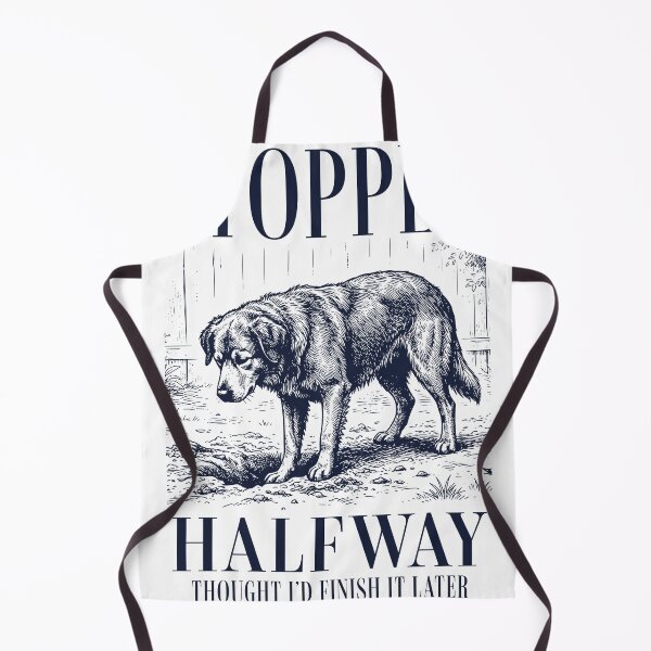 Item preview, Stopped Halfway Dog, Procrastination Mood, Low Energy Humor, Relatable Lazy Dog, Vintage Engraving Animal Design designed and sold by TeeVerse27.