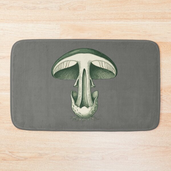 Item preview, Green Botanical Mushroom Cross-Section Illustration designed and sold by Bio Tech Art.