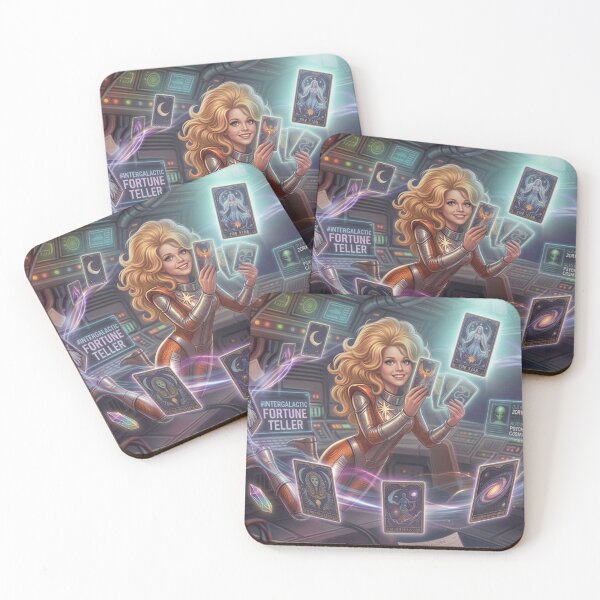 Item preview, Intergalactic Fortune Teller – Space Tarot Reader Sci-Fi Fantasy Art Print designed and sold by SammyMorry.