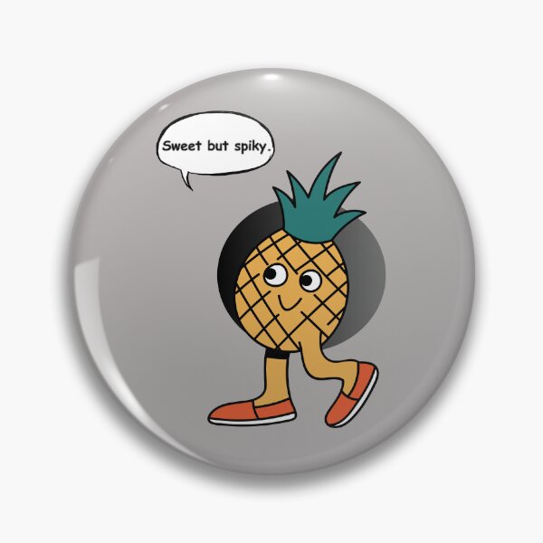 Item preview, Sweet but Spiky Pineapple Sticker | Cute Kawaii Pineapple Cartoon Design designed and sold by RositaArtStudio.
