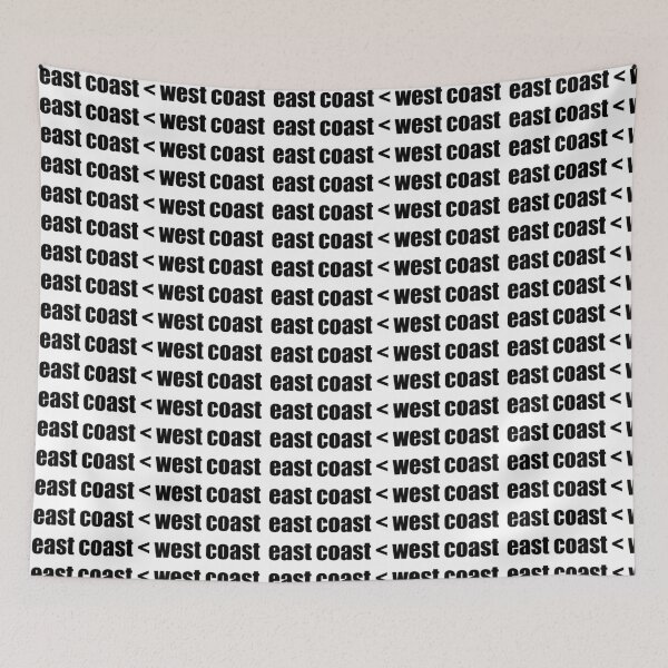 Item preview, East Coast Less Than West Coast Typography designed and sold by shufflik.