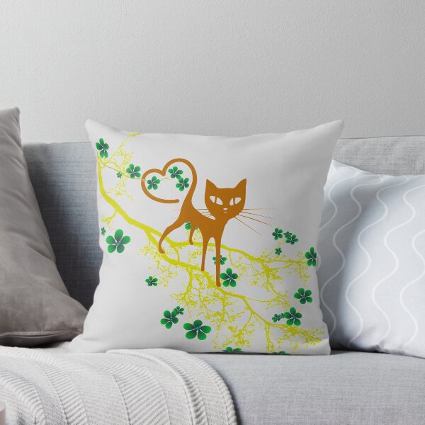 Item preview, Romantic Cat with Heart Shaped Tail on Branch designed and sold by busurman.