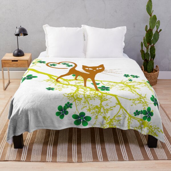 Item preview, Romantic Cat with Heart Shaped Tail on Branch designed and sold by busurman.