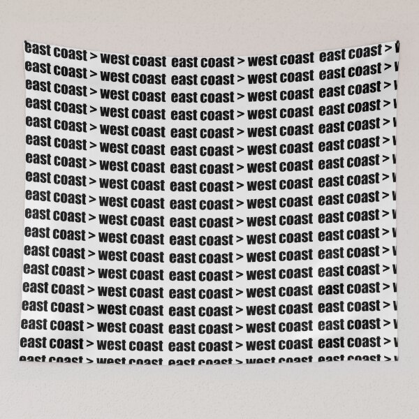 Item preview, East Coast Greater Than West Coast Typography designed and sold by shufflik.