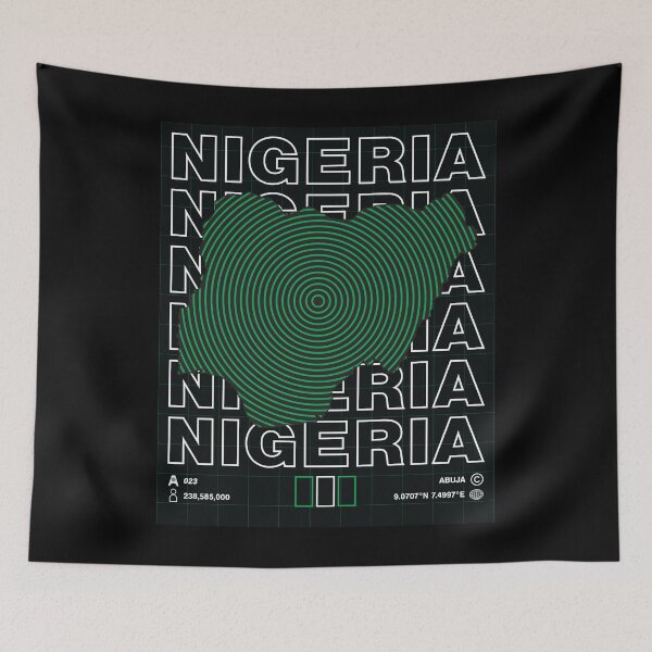 Item preview, Nigeria Minimal Map designed and sold by Atlas-Array.