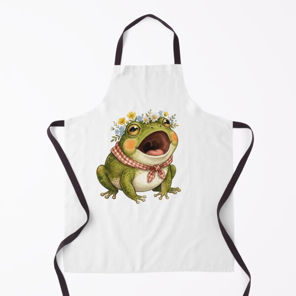 Item preview, Whimsical Singing Frog with Floral Crown - Screaming froggy designed and sold by SOUFIANE1991.