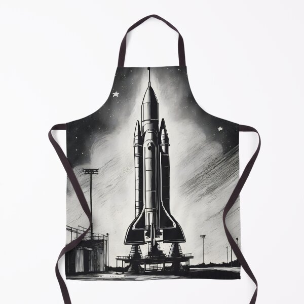Item preview, Retro Space Rocket Standing on Night Launch Pad. designed and sold by MissYouONLY.