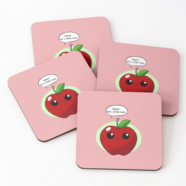 Item preview, Sweet but a Little Toxic Apple Sticker | Cute Kawaii Apple Cartoon Design designed and sold by RositaArtStudio.