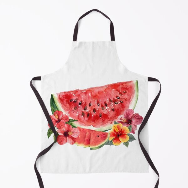 Item preview, Watercolor Watermelon and Hibiscus Flower Composition designed and sold by VibranPalette.