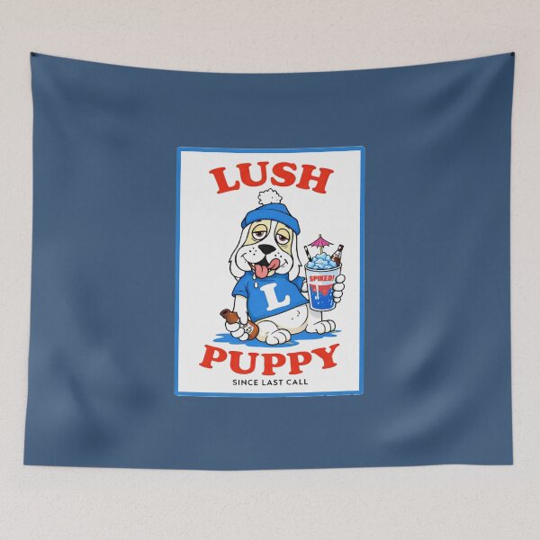 Item preview, Lush Puppy Shirt Funny Slush Puppie Parody Cold Drinks Since Last Call Drunk Dog Graphic Tee designed and sold by GhostDawgs.