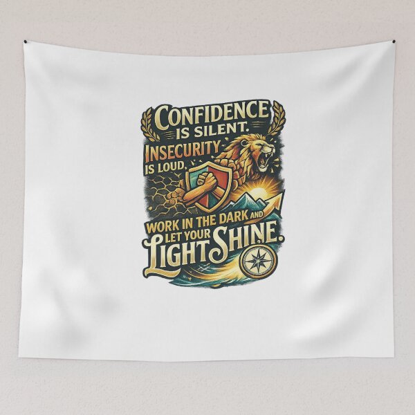 Item preview, Confident Lion Silent Strength Workout T-Shirt designed and sold by printspurely.