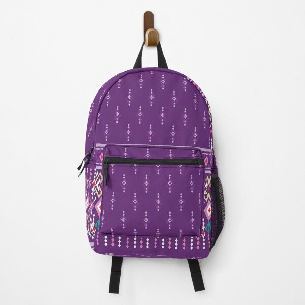 Item preview, Purple Ethnic Border Seamless Pattern with Traditional Textile Motifs designed and sold by PowerAntShop.