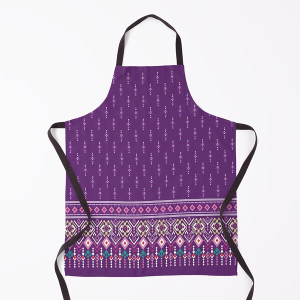 Item preview, Purple Ethnic Border Seamless Pattern with Traditional Textile Motifs designed and sold by PowerAntShop.