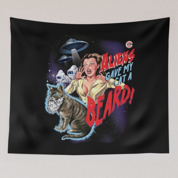Item preview, Aliens Gave My Cat a Beard  designed and sold by TIBARD.