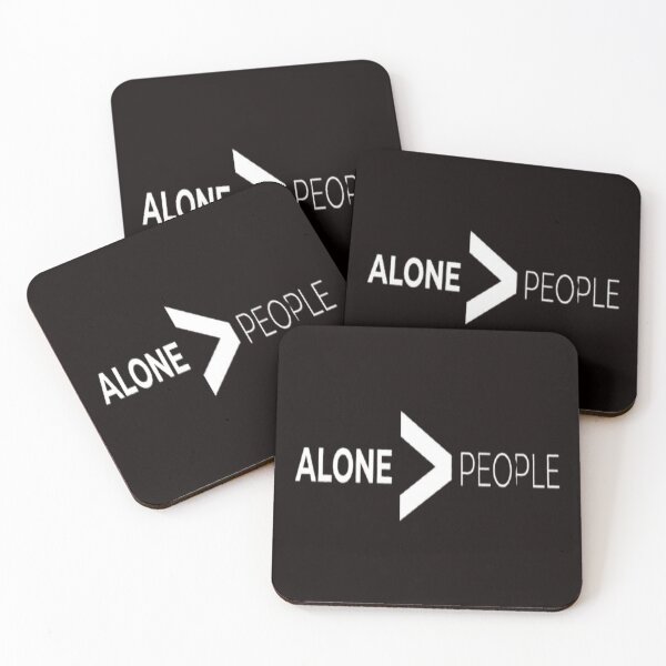 Item preview, Alone Greater Than People Minimalist Introvert Statement Graphic designed and sold by ZChrome.